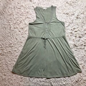 Altar'd State Pistachio Tie Front Tank Dress